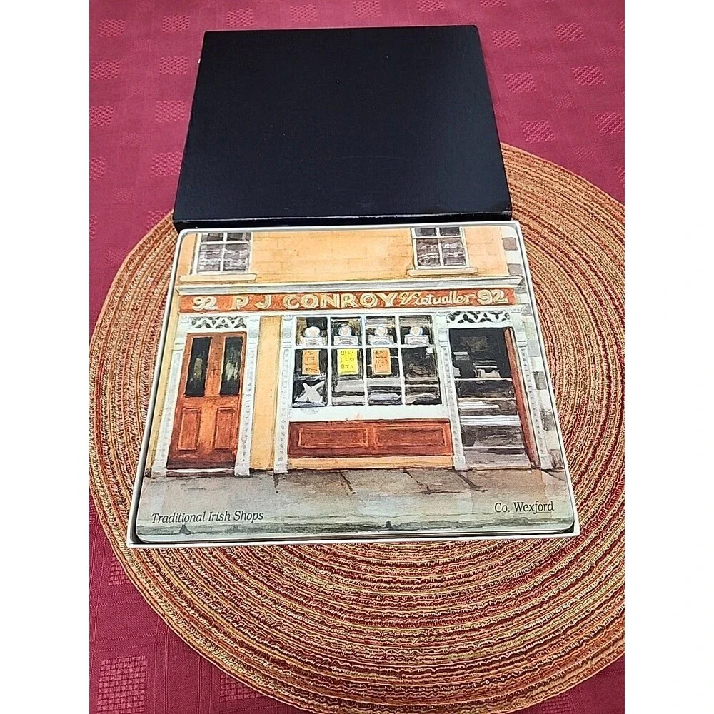 Irish Pub Melamine Table Mats  Lucan Designs Ireland Set Of 4 Trivets New In Box